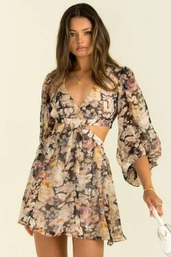 Sundae Muse Tara Dress / Black Floral DRESSES