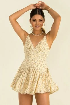 Sundae Muse Amanda Dress / Yellow Floral