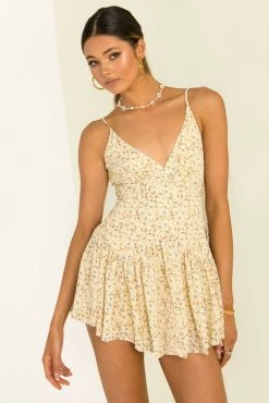 Sundae Muse Amanda Dress / Yellow Floral