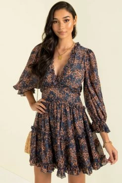 Sundae Muse Aurora Dress / Navy Floral Dresses