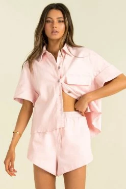 Sundae Muse New Arrivals Astrid Shorts / Pink Denim