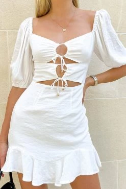 Sundae Muse Vella Dress / White