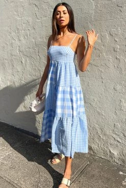 Sundae Muse DRESSES Bask Dress / Blue Check 25 Sundae Muse DRESSES Bask Dress / Blue Check