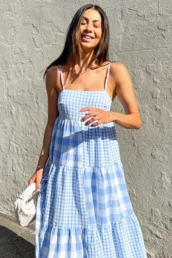 Sundae Muse DRESSES Bask Dress / Blue Check 22 Sundae Muse DRESSES Bask Dress / Blue Check