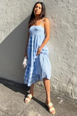 Sundae Muse DRESSES Bask Dress / Blue Check