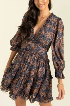 Sundae Muse Aurora Dress / Navy Floral Dresses