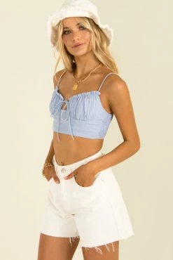 Sundae Muse Crystal Top / Blue Tops