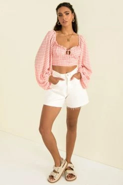 Sundae Muse Paige Top / Pink Check 17 Sundae Muse Paige Top / Pink Check