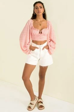 Sundae Muse Paige Top / Pink Check