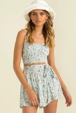 Sundae Muse Ibiza Shorts / Mint Floral Sets & Co-ords