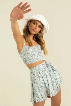 Sundae Muse Tops Ibiza Top / Mint Floral