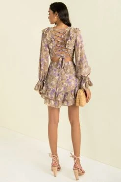 Sundae Muse Floral Dresses Anastasia Dress / Lilac