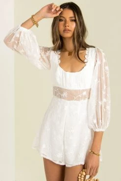 Sundae Muse Aspen Playsuit / White 15 Sundae Muse Aspen Playsuit / White