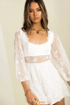 Sundae Muse Aspen Playsuit / White 19 Sundae Muse Aspen Playsuit / White