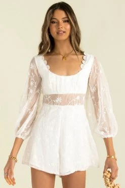 Sundae Muse Aspen Playsuit / White