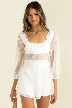 Sundae Muse Aspen Playsuit / White 17 Sundae Muse Aspen Playsuit / White