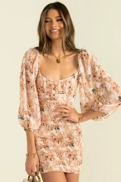 Sundae Muse Sale 2022 19 Sundae Muse Luanna Dress / Peach Floral Dresses