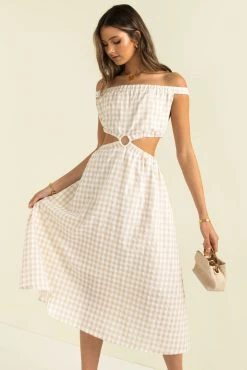 Sundae Muse Marbella Dress / Beige Check New Arrivals