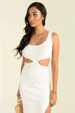 Sundae Muse Valerie Dress / White Ribbed Dresses 15 Sundae Muse Valerie Dress / White Ribbed Dresses