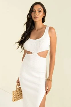 Sundae Muse Valerie Dress / White Ribbed Dresses 19 Sundae Muse Valerie Dress / White Ribbed Dresses