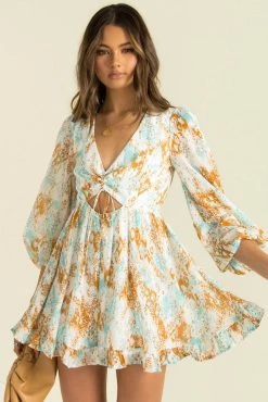 Sundae Muse Hope Playsuit / Aqua Print