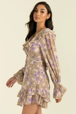Sundae Muse Floral Dresses Anastasia Dress / Lilac