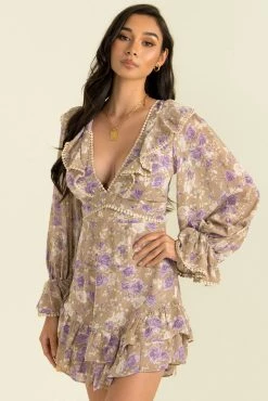 Sundae Muse Floral Dresses Anastasia Dress / Lilac