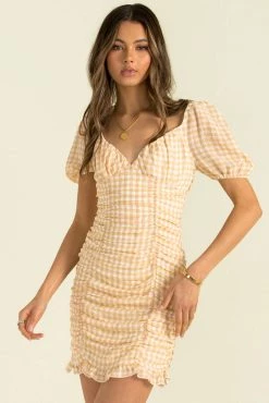 Sundae Muse Harvey Dress / Beige Check DRESSES