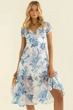 Sundae Muse Xander Dress / Blue Floral New Arrivals
