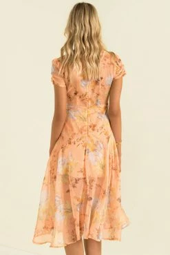 Sundae Muse New Arrivals Xander Dress / Peach Floral