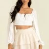 Sundae Muse Tops Fiorella Top / White