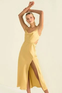 Sundae Muse New Arrivals Melody Dress / Chartreuse