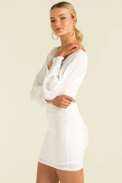 Sundae Muse DRESSES Lorenna Dress / White 24 Sundae Muse DRESSES Lorenna Dress / White