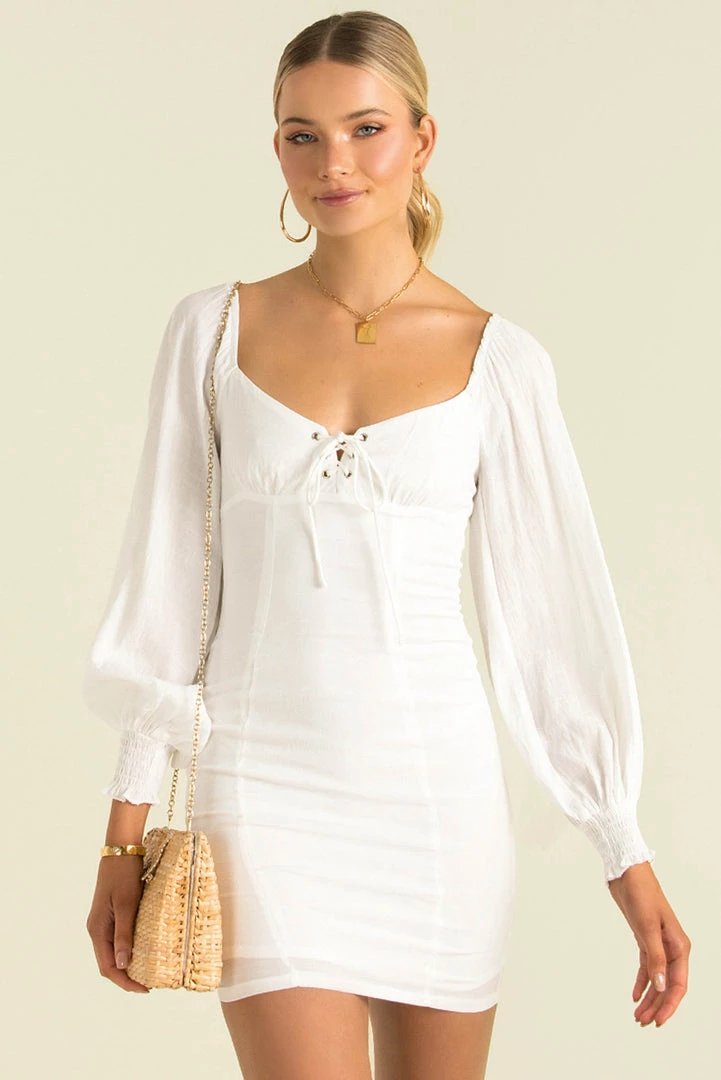 Sundae Muse DRESSES Lorenna Dress / White 3 Sundae Muse DRESSES Lorenna Dress / White