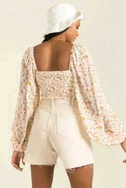 Sundae Muse Tops Paige Top / Peach Floral 24 Sundae Muse Tops Paige Top / Peach Floral