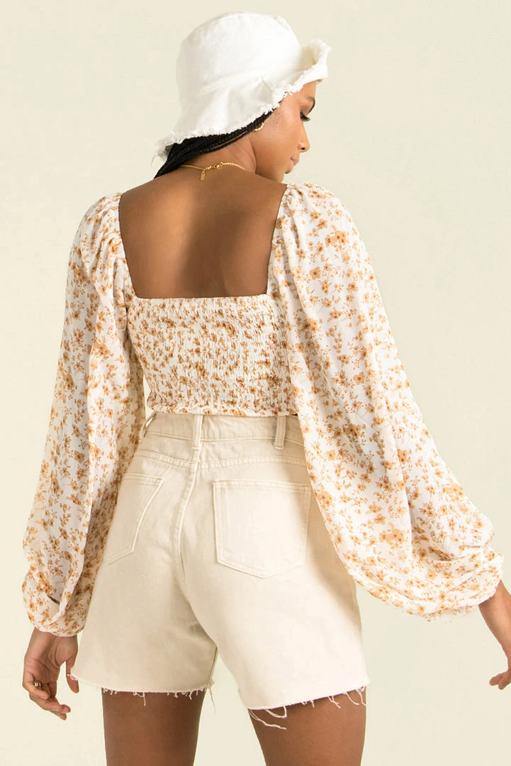 Sundae Muse Tops Paige Top / Peach Floral 11 Sundae Muse Tops Paige Top / Peach Floral