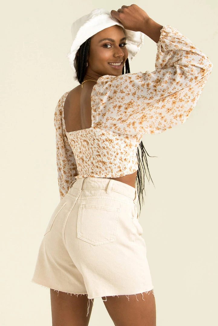 Sundae Muse Tops Paige Top / Peach Floral 8 Sundae Muse Tops Paige Top / Peach Floral