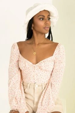 Sundae Muse Joss Top / Pink Floral Tops