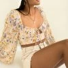 Sundae Muse Tops Briggs Top / Beige Floral