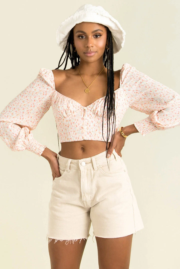 Sundae Muse Joss Top / Pink Floral Tops 4 Sundae Muse Joss Top / Pink Floral Tops
