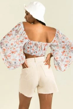 Sundae Muse New Arrivals Briggs Top / Blue Floral