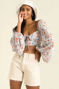 Sundae Muse New Arrivals Briggs Top / Blue Floral