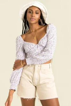 Sundae Muse Joss Top / Lilac Floral Tops