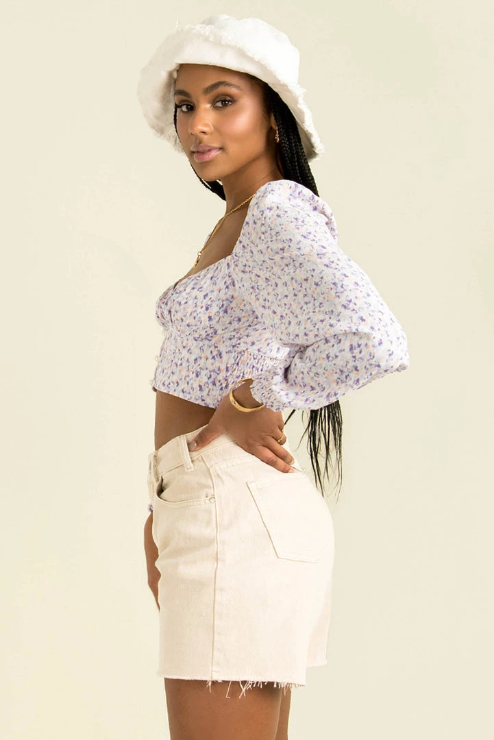 Sundae Muse Joss Top / Lilac Floral Tops 8 Sundae Muse Joss Top / Lilac Floral Tops