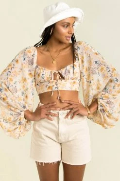 Sundae Muse Tops Briggs Top / Beige Floral