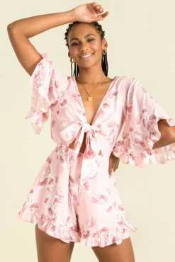 Sundae Muse New Arrivals Alice Playsuit / Pink Print
