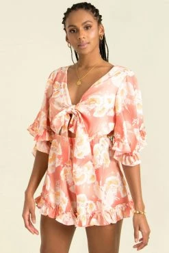 Sundae Muse Playsuits & Rompers Alice Playsuit / Orange Print