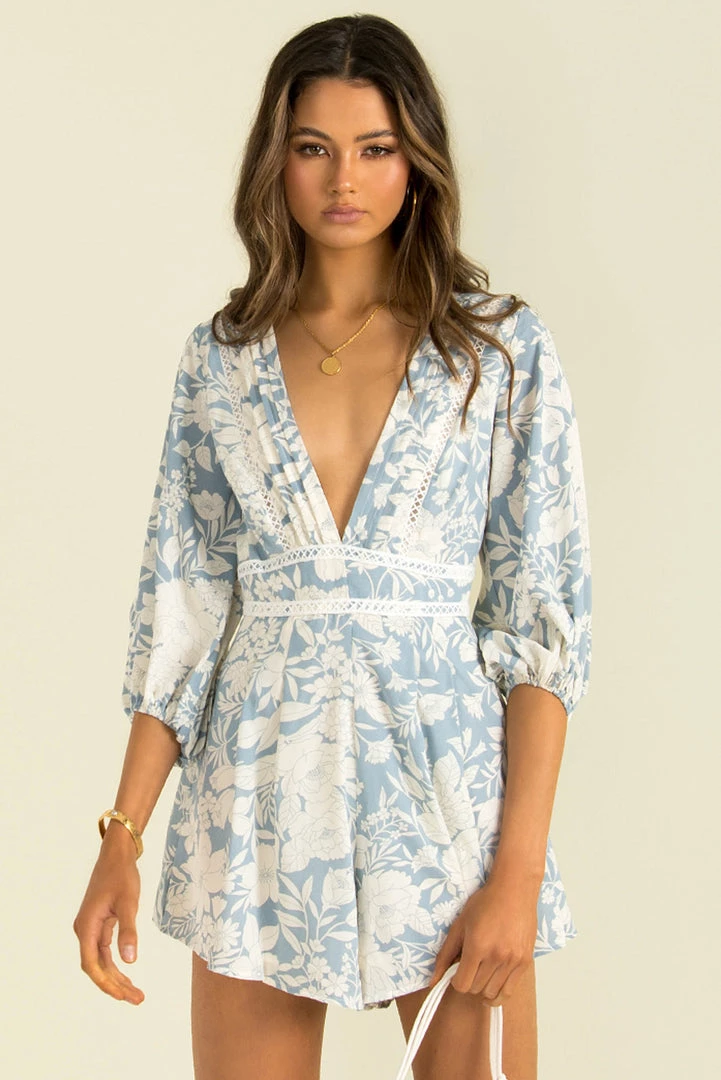 Sundae Muse Chantilly Playsuit / Blue 9 Sundae Muse Chantilly Playsuit / Blue