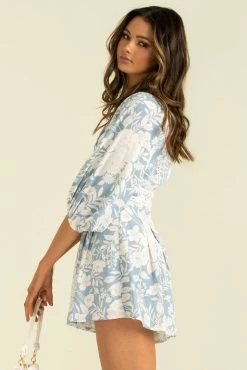 Sundae Muse Chantilly Playsuit / Blue 22 Sundae Muse Chantilly Playsuit / Blue