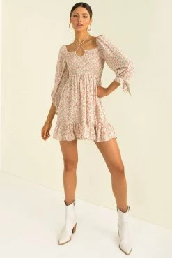 Sundae Muse Tory Dress / Pink Floral DRESSES